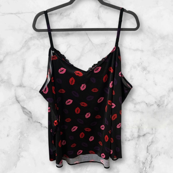 Torrid lace trim v neck sleep cami dream satin hearts size 3x - Picture 4 of 11